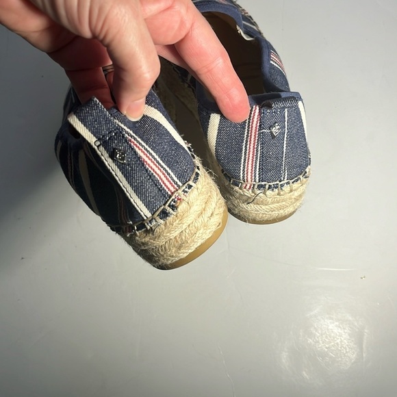 Sam Edelman Espadrilles Blue Americana Stripes Women’s US 9M EUR 39 Platform - Picture 2 of 10